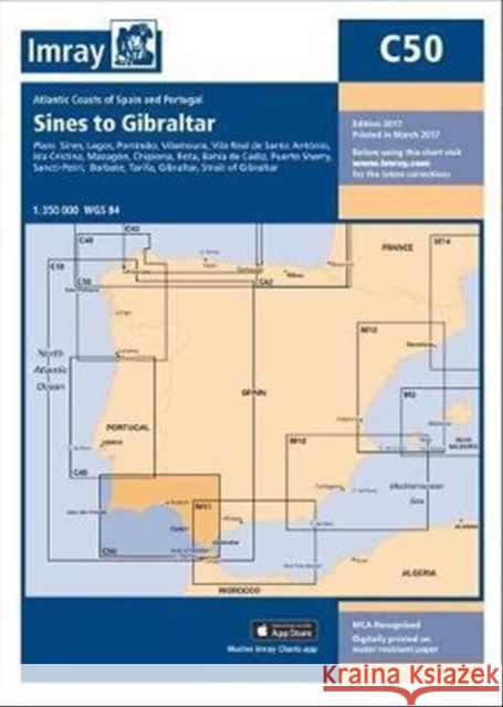 Imray Chart: Sines to Gibraltar  9781846238727 Imray, Laurie, Norie & Wilson Ltd