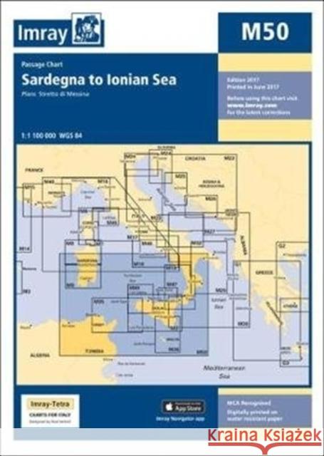 Imray Chart M50: Sardegna to Ionian Sea Imray 9781846239236