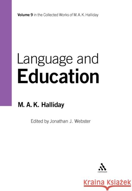 Language and Education M A K Halliday 9781847065766 0