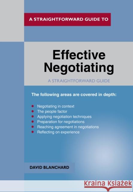 Effective Negotiating David Blanchard 9781847168818