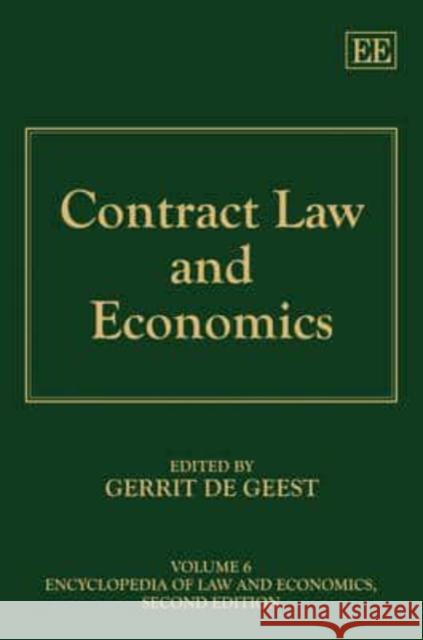 Contract Law and Economics  9781847206008 Edward Elgar Publishing Ltd