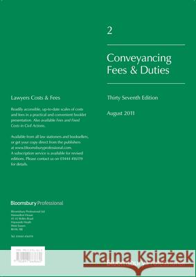 Lawyers Costs and Fees: Conveyancing Fees and Duties Russell Hewitson 9781847668660 Bloomsbury Publishing PLC