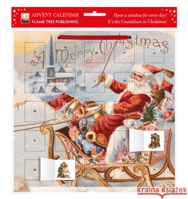 Santa's Sleigh advent calendar (with stickers)  9781847867865 Flame Tree Publishing