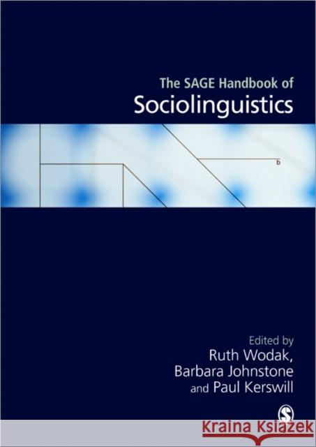 The Sage Handbook of Sociolinguistics Wodak, Ruth 9781847870957