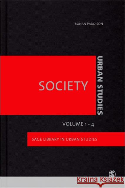 Urban Studies - Society Donald McNeill Steve A. Tiesdell Ronan Paddison 9781847872579 Sage Publications (CA)