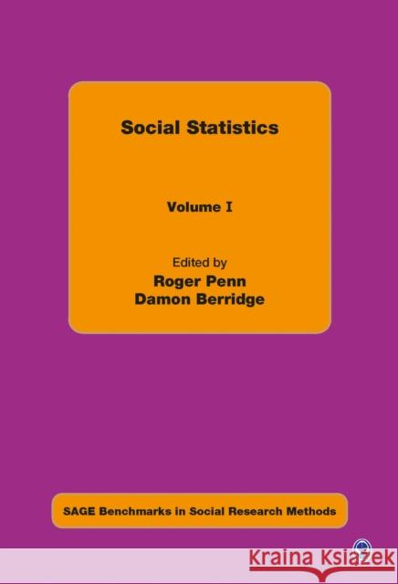 Social Statistics Damon Berridge 9781847873569
