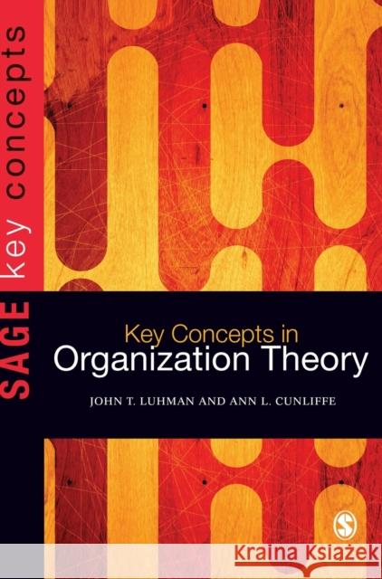 Key Concepts in Organization Theory John Teta Luhman Ann L. Cunliffe 9781847875525 Sage Publications (CA)