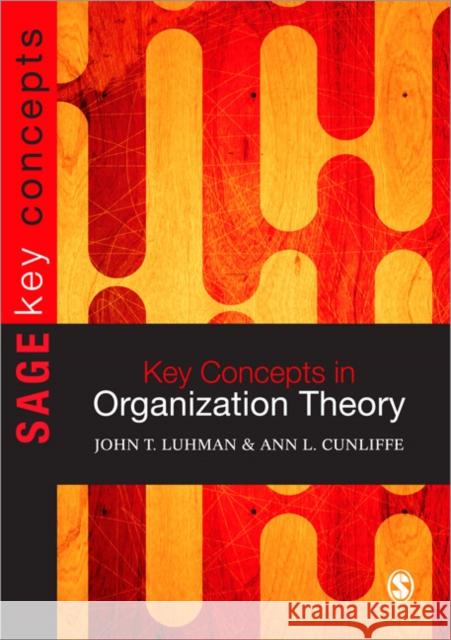 Key Concepts in Organization Theory Ann L Cunliffe 9781847875532 0