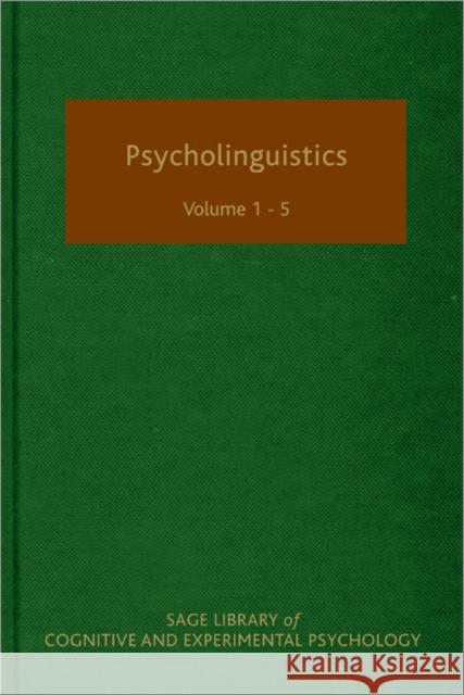 Psycholinguistics Trevor A Harley 9781847875983