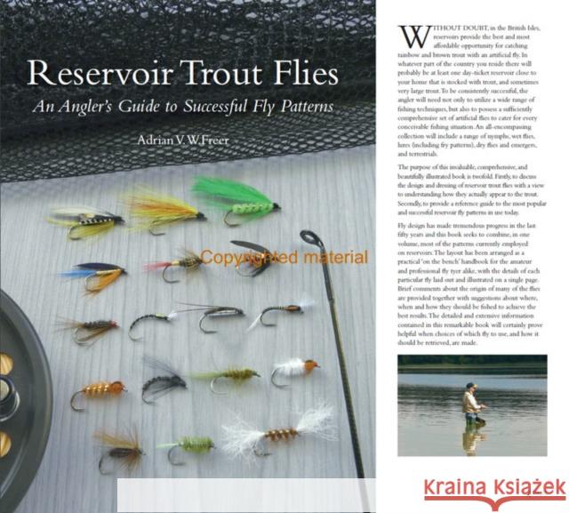 Reservoir Trout Flies: An Angler's Guide to Successful Fly Patterns Adrian Freer 9781847972088 The Crowood Press Ltd