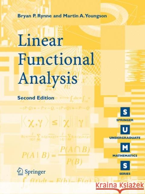 Linear Functional Analysis Martin A. Youngson 9781848000049 Springer London Ltd