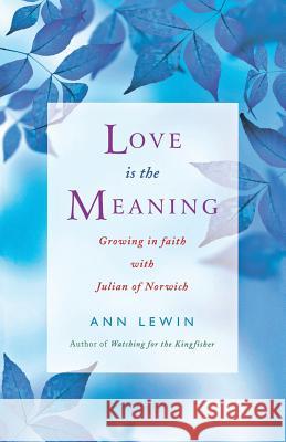 Love Is the Meaning: Growing in Faith with Julian of Norwich Ann Lewin 9781848250505