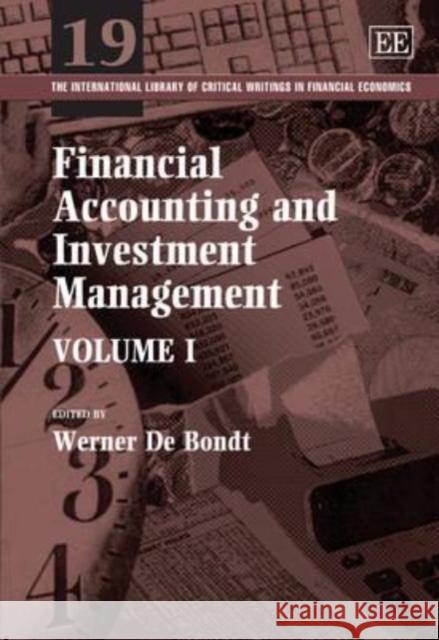 Financial Accounting and Investment Management Werner De Bondt   9781848440395 Edward Elgar Publishing Ltd