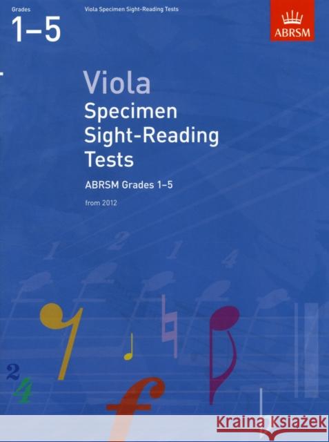 Viola Specimen Sight-Reading Tests, ABRSM Grades 1-5: from 2012  9781848493544 VIOLA SPECIMEN SIGHT READING