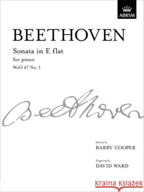 Sonata in E flat, WoO 47 No. 1 : from Vol. I   9781848494879 0