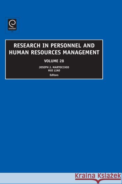 Research in Personnel and Human Resources Management  9781848550568 EMERALD GROUP PUBLISHING LIMITED