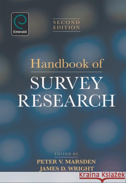 Handbook of Survey Research Peter Marsden 9781848552241 0