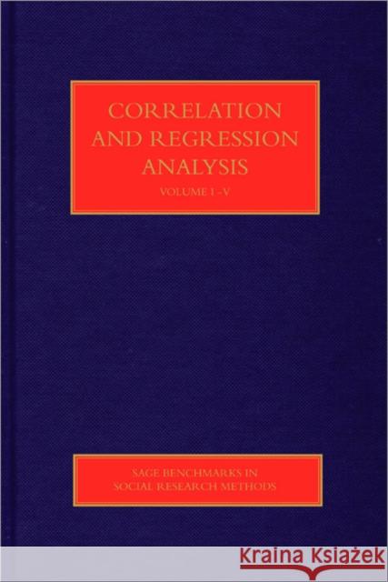 Correlation and Regression Analysis  Vogt 9781848601703