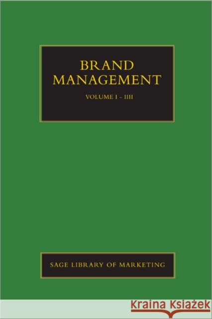 Brand Management Francesca Dall'olm 9781848602083 Sage Publications (CA)