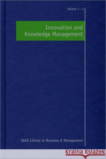 Innovation and Knowledge Management Ana Cristina Costa Neil Anderson 9781848606661 Sage Publications (CA)