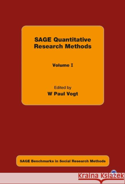 Sage Quantitative Research Methods Vogt 9781848606999 Sage Publications (CA)