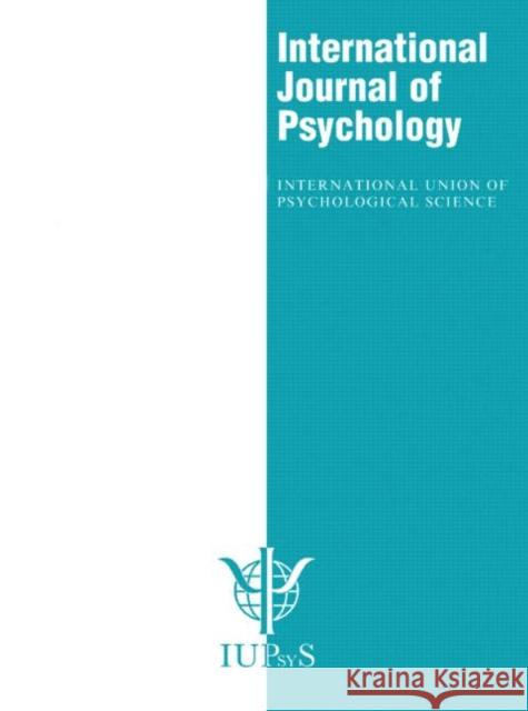 XXX International Congress of Psychology: Abstracts Michele Robert 9781848727748