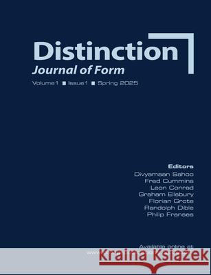Distinction. Journal of Form Divyamaan Sahoo Fred Cummins Leon Conrad 9781848905023