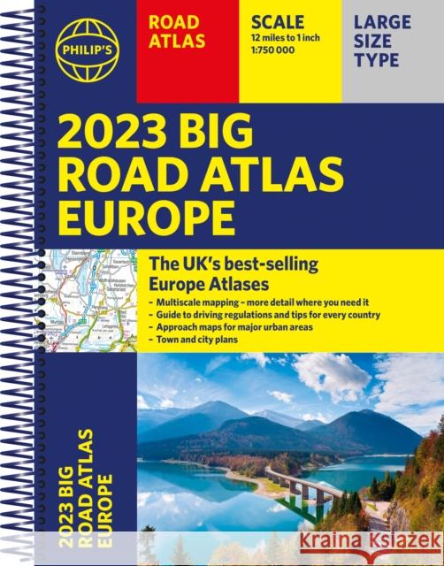 2023 Philip's Big Road Atlas Europe Philip's Maps 9781849075534 Octopus Publishing Group