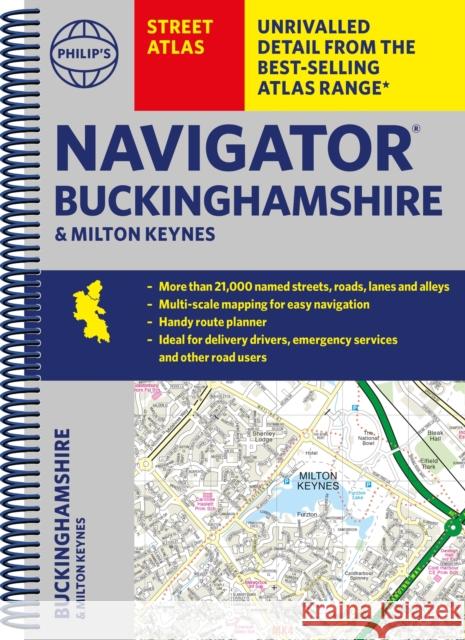 Philip's Navigator Street Atlas Buckinghamshire and Milton Keynes Philip's Maps 9781849076333 Octopus Publishing Group