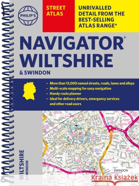 Philip's Navigator Street Atlas Wiltshire and Swindon Philip's Maps 9781849076395 Octopus Publishing Group