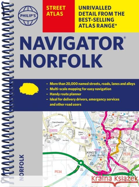 Philip's Navigator Street Atlas Norfolk Philip's Maps 9781849076432 Octopus Publishing Group