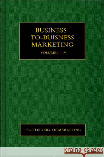 Business-To-Business Marketing Ellis, Nick 9781849205467 Sage Publications (CA)