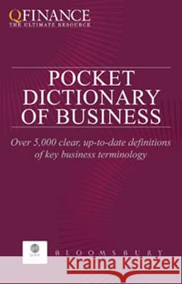 Pocket Dictionary of Business Bloomsbury 9781849300131