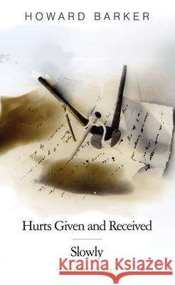 Slowly/Hurts Given and Received Howard Barker 9781849430166