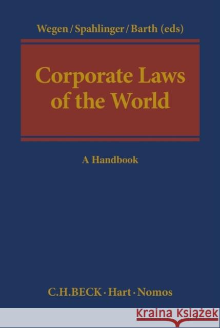 Corporate Laws of the World : A Handbook   9781849461979 0