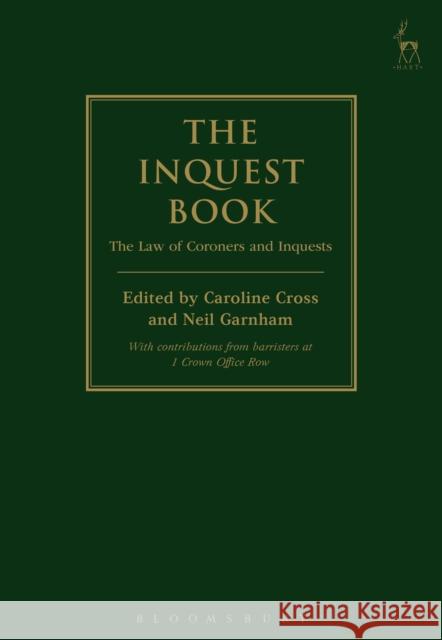 The Inquest Book: The Law of Coroners and Inquests Rachel Marcus 9781849466493 Hart Publishing