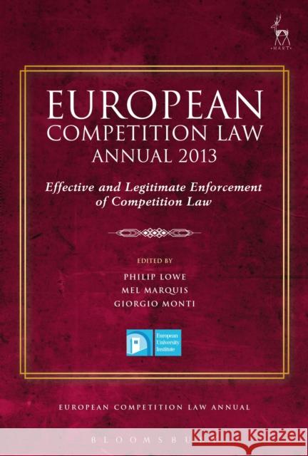 European Competition Law Annual 2013 Lowe, Philip 9781849467452 Hart Publishing (UK)