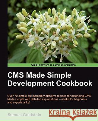 CMS Made Simple Development Cookbook Samuel Goldstein 9781849514682 Packt Publishing