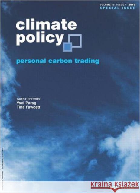Personal Carbon Trading  9781849711968 EARTHSCAN LTD