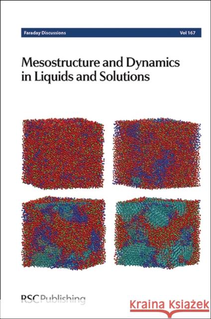 Mesostructure and Dynamics in Liquids and Solutions: Faraday Discussion 167 Chemistry, Royal Society of 9781849739665 Royal Society of Chemistry