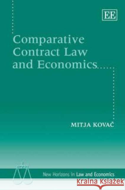 Comparative Contract Law and Economics   9781849809733 