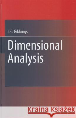Dimensional Analysis  Gibbings 9781849963169 0
