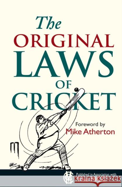The Original Laws of Cricket   9781851243129 0