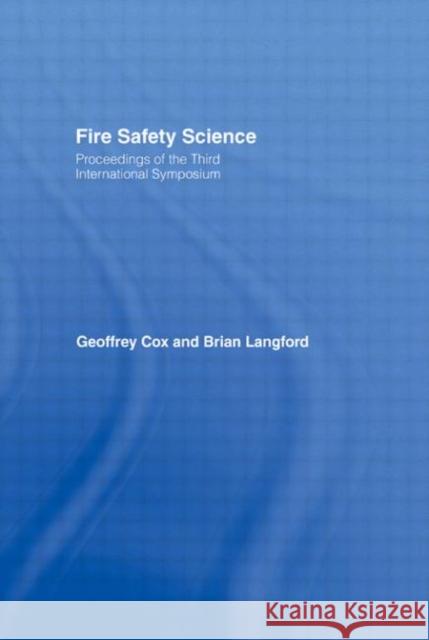 Fire Safety Science Spon 9781851667192 Spon E & F N (UK)