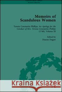 Memoirs of Scandalous Women Jennie Batchelor Dianne Dugaw  9781851968763 Pickering & Chatto (Publishers) Ltd