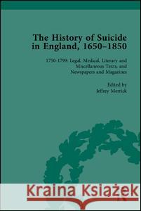 The History of Suicide in England, 1650-1850, Part II Mark Robson Paul S. Seaver Kelly McGuire 9781851969814 Pickering & Chatto (Publishers) Ltd