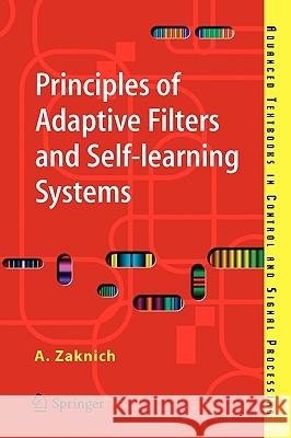 Principles of Adaptive Filters and Self-Learning Systems Zaknich, Anthony 9781852339845 Springer