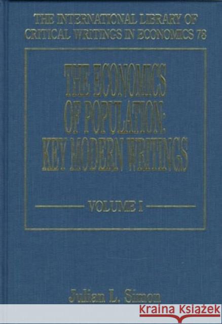 Economics of Population Julian L. Simon 9781852787653