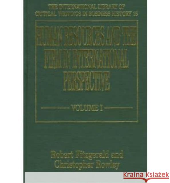 Human Resources and the Firm in International Perspective  9781852788155 Edward Elgar Publishing Ltd