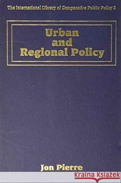 Urban and Regional Policy  9781852789091 Edward Elgar Publishing Ltd